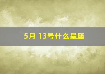 5月 13号什么星座